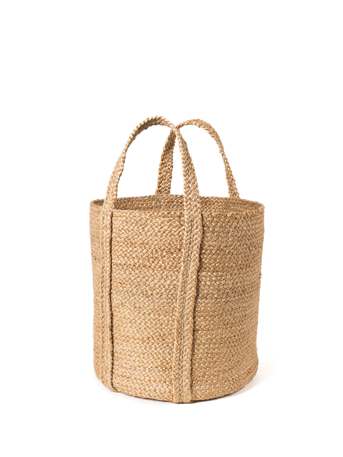 Natural Kata Basket with Handle Braided Jute Storage Basket 2024 Bestseller-3