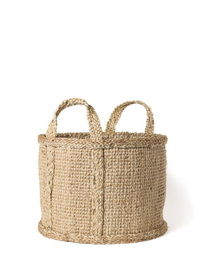 Bono Basket Natural Braided Jute Storage Floor Basket by KORISSA-4