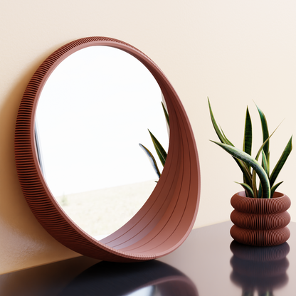 BUBBLE Mirror Minimalist Curved Frame Eco-Friendly Wall Decor-4
