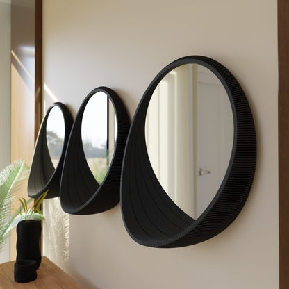 BUBBLE Mirror Minimalist Curved Frame Eco-Friendly Wall Decor-5