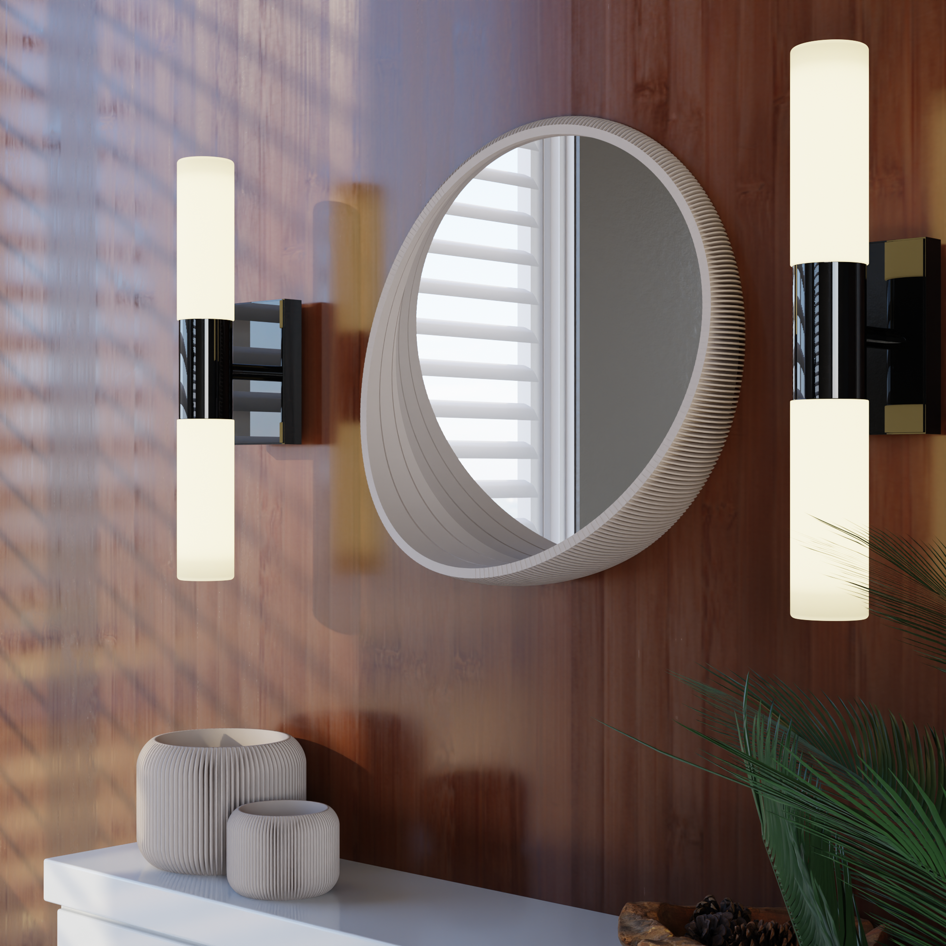 BUBBLE Mirror Minimalist Curved Frame Eco-Friendly Wall Decor-6
