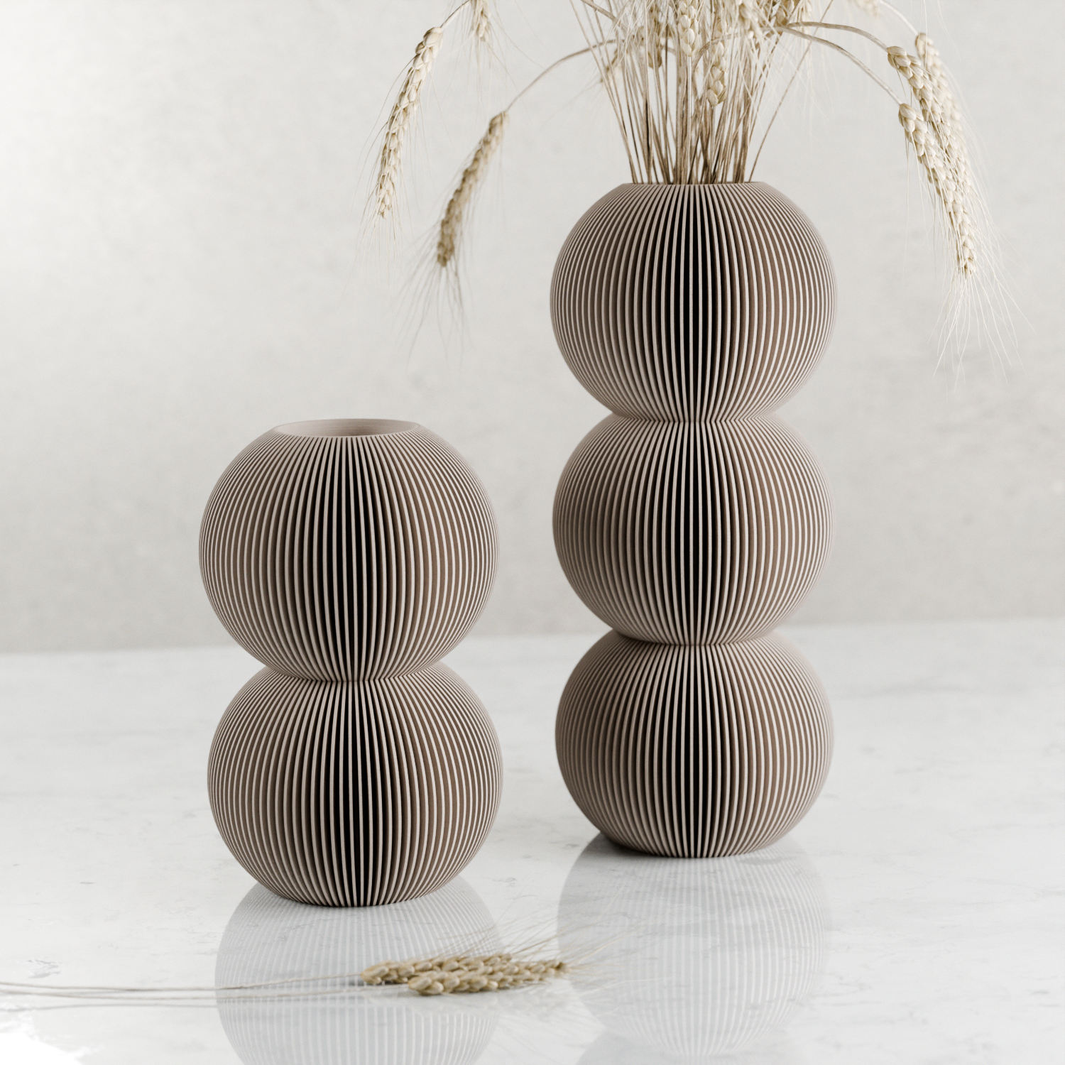 BUBBLE Vase Modern Ribbed Design Plant-Based Eco-Friendly Vase-5