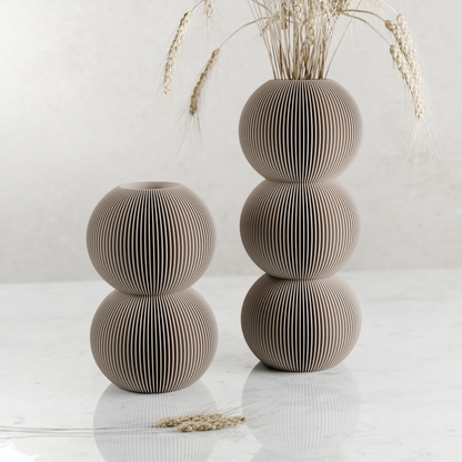 BUBBLE Vase Modern Ribbed Design Plant-Based Eco-Friendly Vase-5