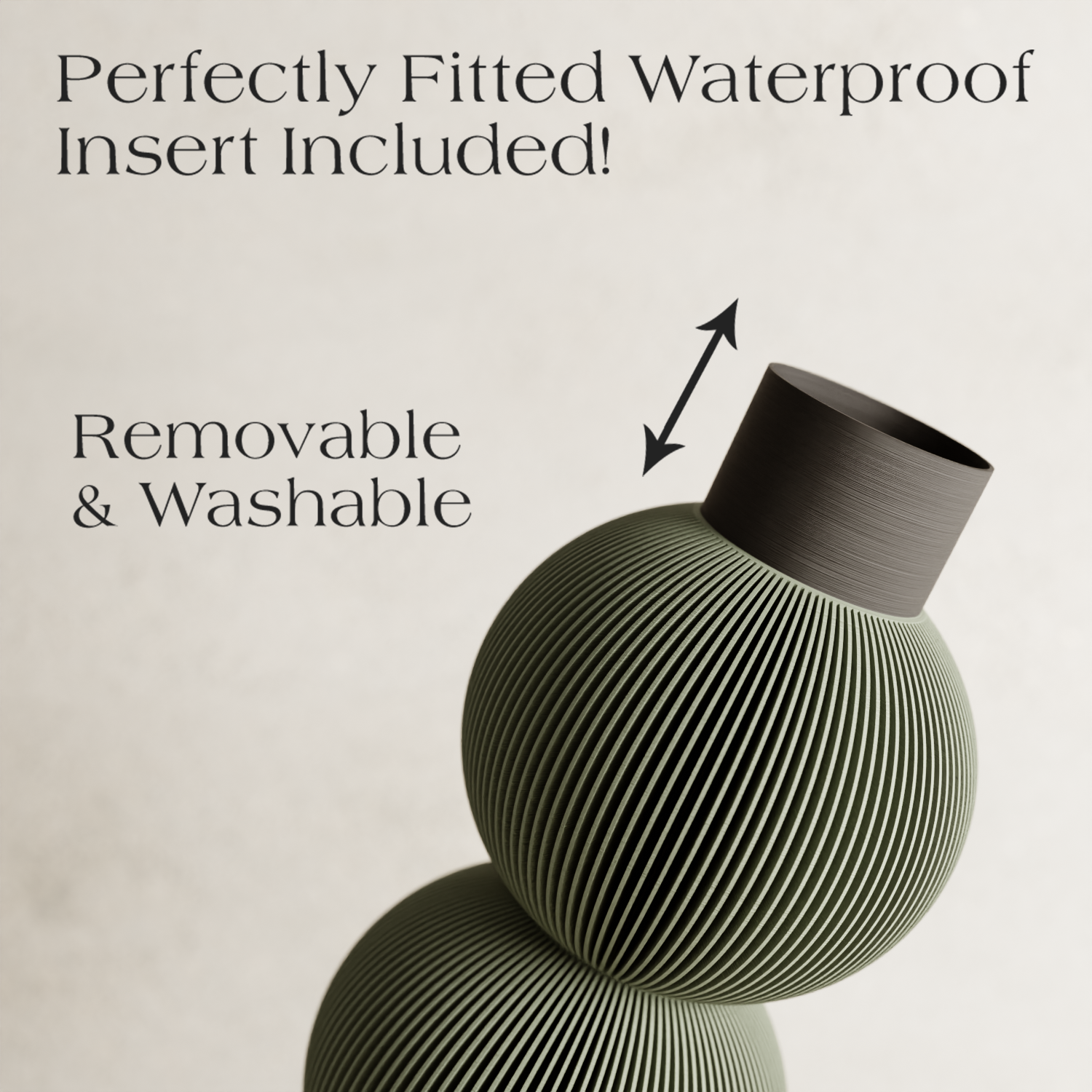 BUBBLE Vase Modern Ribbed Design Plant-Based Eco-Friendly Vase-3