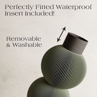BUBBLE Vase Modern Ribbed Design Plant-Based Eco-Friendly Vase-3