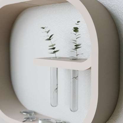 Floating Wall Shelf FRAME with Plant Propagation Tubes Modular Design-7