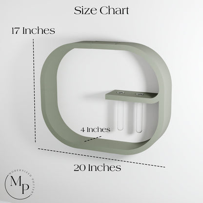 Floating Wall Shelf FRAME with Plant Propagation Tubes Modular Design-6