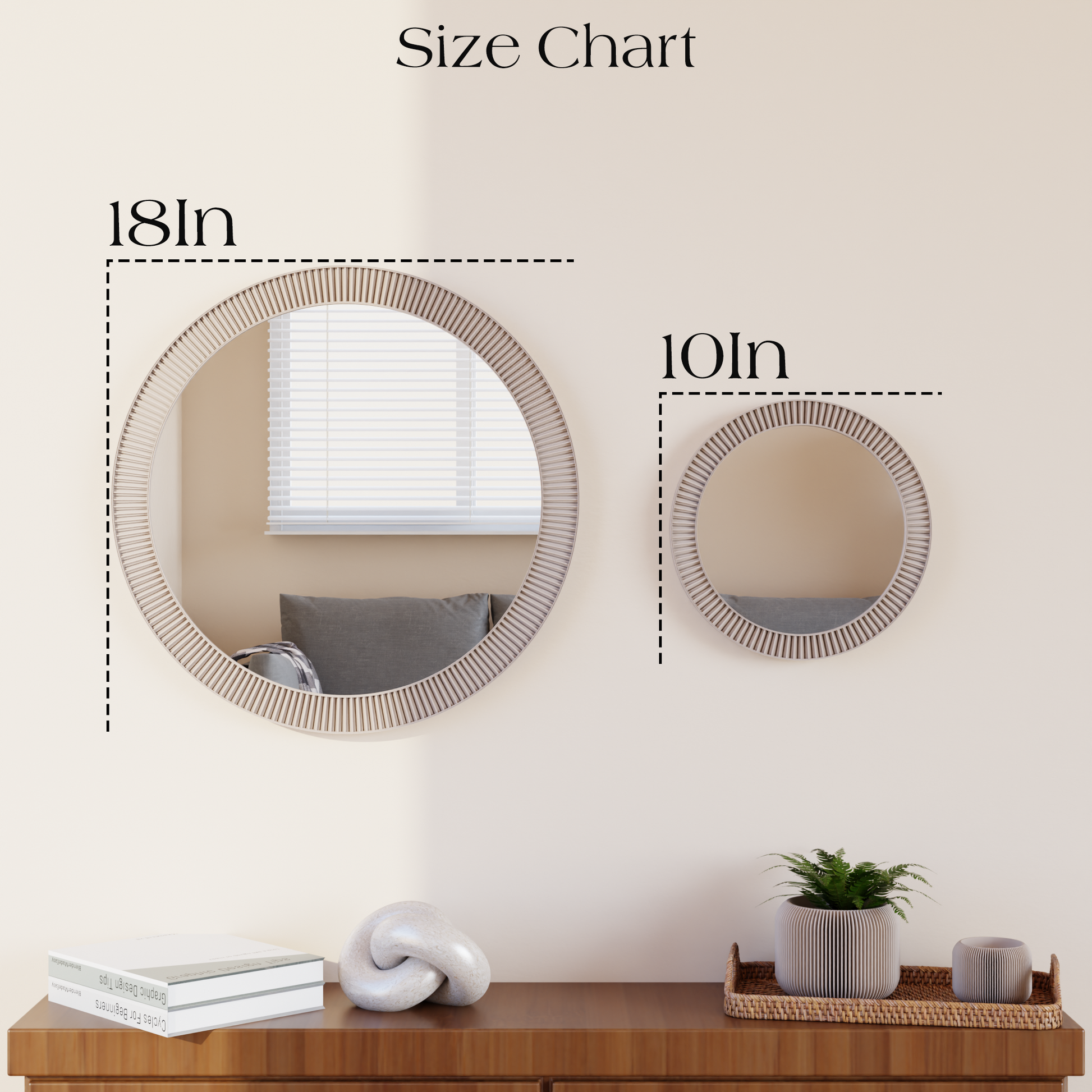 SUN Mirror Modern Circular Wall Mirror Sustainable Bioplastic Frame-4