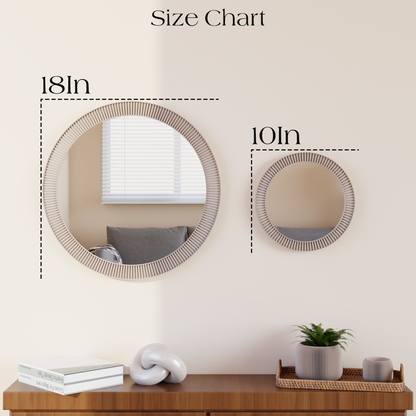 SUN Mirror Modern Circular Wall Mirror Sustainable Bioplastic Frame-4