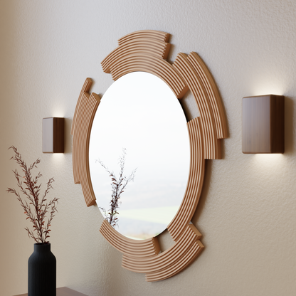 SCULPT Mirror Modern Geometric Wall Mirror Sustainable Bioplastic Frame-1