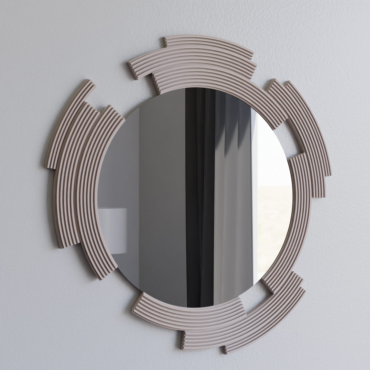 SCULPT Mirror Modern Geometric Wall Mirror Sustainable Bioplastic Frame-6