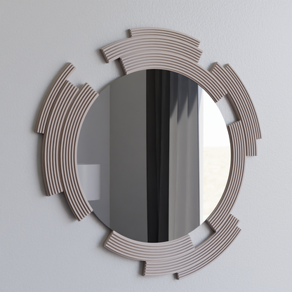 SCULPT Mirror Modern Geometric Wall Mirror Sustainable Bioplastic Frame-6