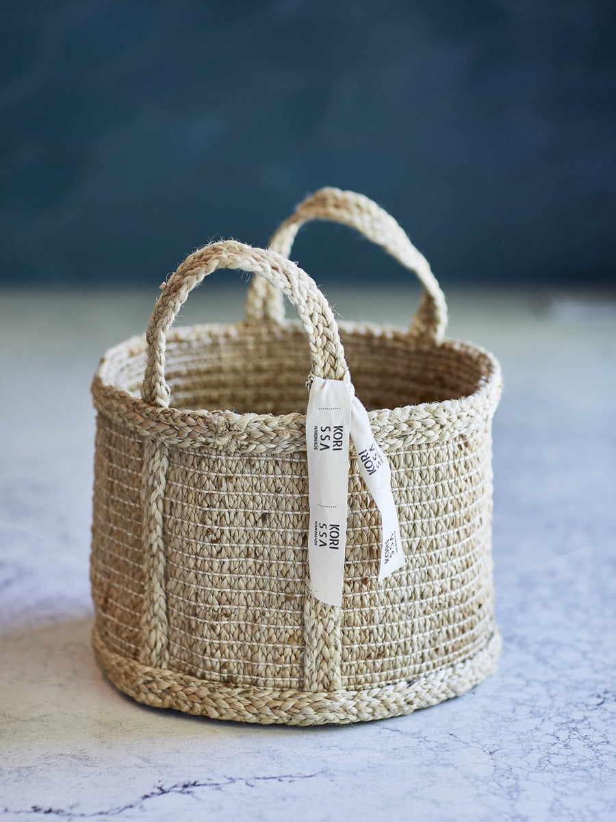 Bono Basket Natural Braided Jute Storage Floor Basket by KORISSA-2