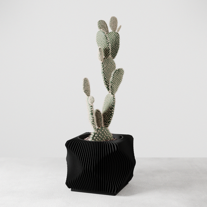 Xenova Spiral Planter with Drainage Modern Indoor Outdoor Pot-1